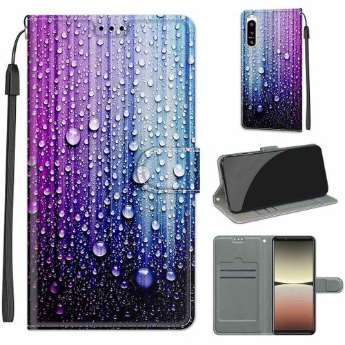 Saturcase Coque Pour Sony Xperia 5 Iv 2022, Beau Pu Cuir Magnétique Flip Portefeuille Support Porte-Carte Dragonne Protecteur Housse Étui Pour Sony Xperia 5 Iv 2022 (Dy-8)