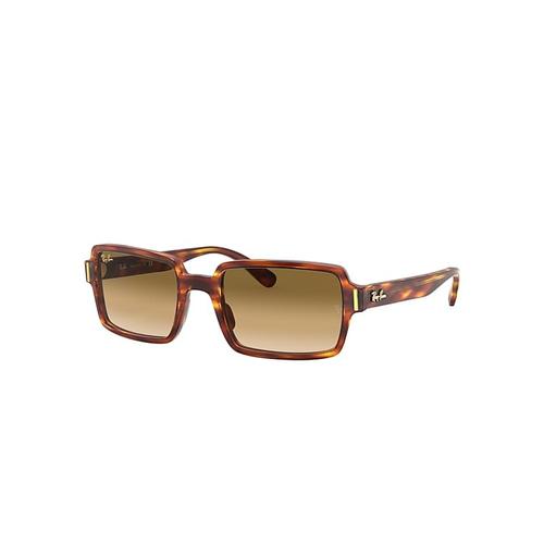 Ray-Ban Benji Lunettes De Soleil Monture Rayé Havana Verres Marron 52-20