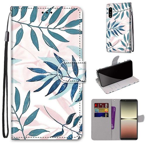 Saturcase Coque Pour Sony Xperia 5 Iv 2022, Beau Pu Cuir Magnétique Flip Portefeuille Support Porte-Carte Dragonne Protecteur Housse Étui Pour Sony Xperia 5 Iv 2022 (Dh-16)