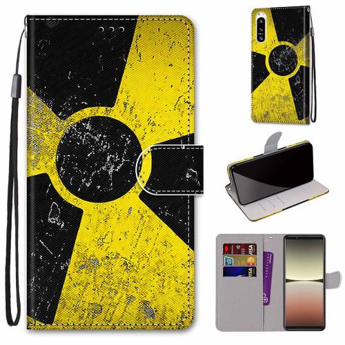 Saturcase Coque Pour Sony Xperia 5 Iv 2022, Beau Pu Cuir Magnétique Flip Portefeuille Support Porte-Carte Dragonne Protecteur Housse Étui Pour Sony Xperia 5 Iv 2022 (Dh-6)