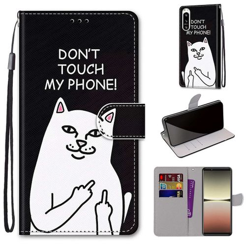 Saturcase Coque Pour Sony Xperia 5 Iv 2022, Beau Pu Cuir Magnétique Flip Portefeuille Support Porte-Carte Dragonne Protecteur Housse Étui Pour Sony Xperia 5 Iv 2022 (Dh-5)