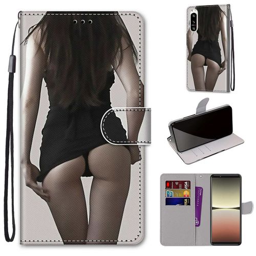 Saturcase Coque Pour Sony Xperia 5 Iv 2022, Beau Pu Cuir Magnétique Flip Portefeuille Support Porte-Carte Dragonne Protecteur Housse Étui Pour Sony Xperia 5 Iv 2022 (Dh-1)