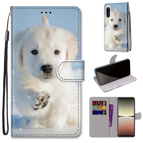 Saturcase Coque Pour Sony Xperia 5 Iv 2022, Beau Pu Cuir Magnétique Flip Portefeuille Support Porte-Carte Dragonne Protecteur Housse Étui Pour Sony Xperia 5 Iv 2022 (Dk-15)