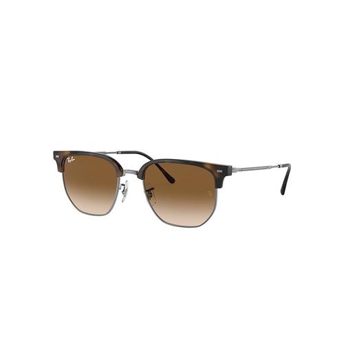 Ray-Ban New Clubmaster Lunettes De Soleil Monture Gunmetal Verres Marron 53-20 