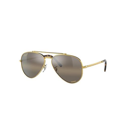 Ray-Ban New Aviator Lunettes De Soleil Monture Or Verres Marron Polarisé 62-14 