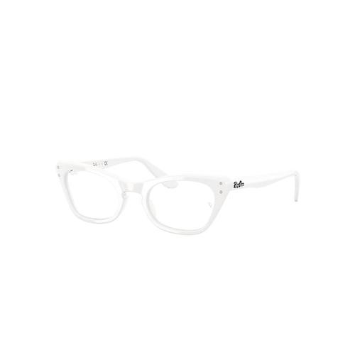 Ray-Ban Miss Burbank Optics Kids  Monture Blanc Verres Transparents Polarisé 41-18 