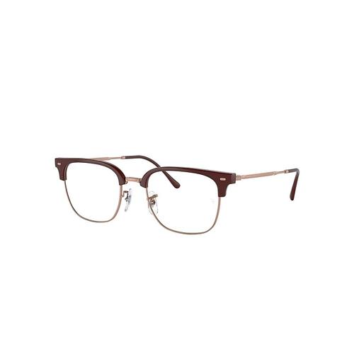 Ray-Ban New Clubmaster Optics  Monture Or Rose Verres Transparents Polarisé 51-20 