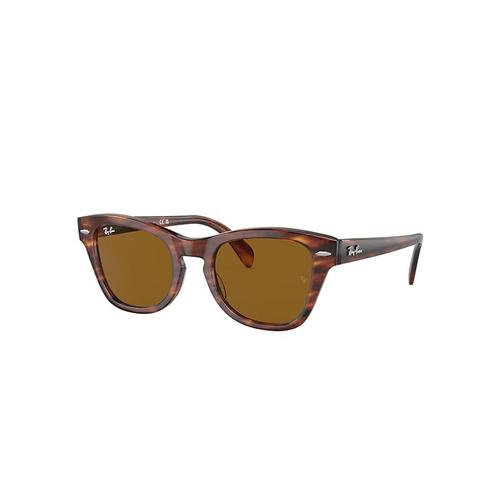 Ray-Ban Rb0707s Lunettes De Soleil Monture Rayé Havana Verres Marron 53-21