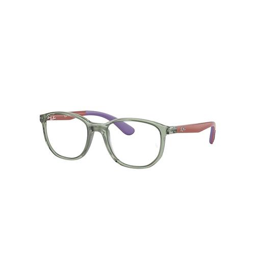 Ray-Ban Rb1619 Optics Kids  Monture Transparent Green On Rubber Wisteria Verres Transparents Polarisé 49-16 