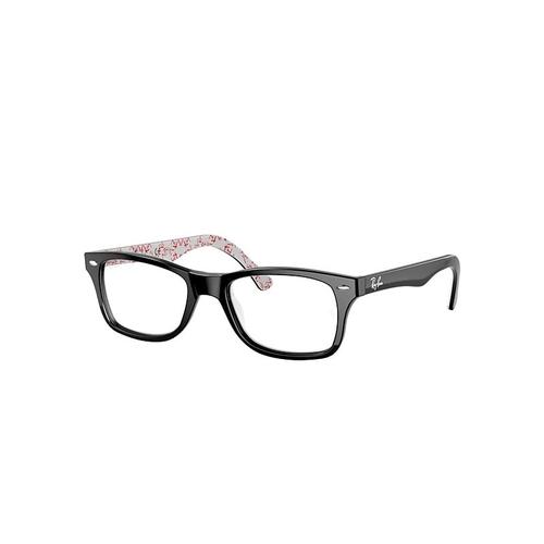 Ray-Ban Rb5228 Optics  Monture Noir Sur Blanc Verres Transparents 50-17 