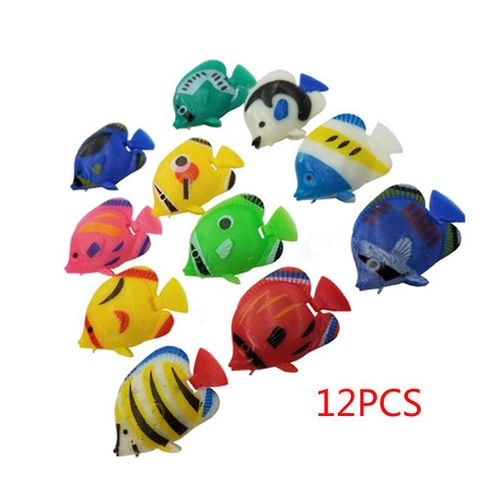 Réaliste Tropical Poisson Modèle Jouets Animal Figure Table Décor Disposition De L¿Étang 12pcs