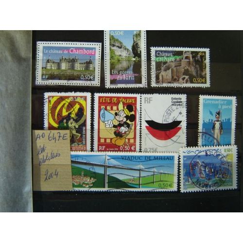 Ad 647 E // Lot De Timbres Oblitérés France 2004.