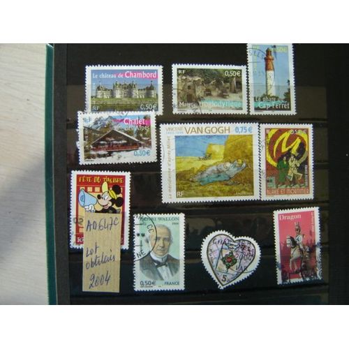 Ad 647 C // Lot De Timbres Oblitérés France 2004.