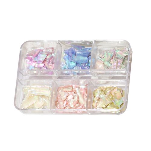 3d Irregular Nail Art Abalone Seashell Slices Colorful Nail Art For Shell Piece
