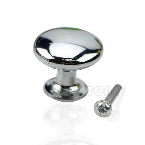 2 Size S/l Oblate Chrome Kitchen Cabinet Wardrobe Pull Cupboard Drawer Door Knob