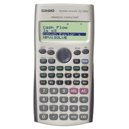 Casio FC-100V - Calculatrice financière - 10 chiffres + 2 exposants - pile