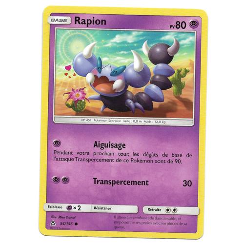 Carte Pokémon - Rapion Pv 80 54/156 - Carte Commune - Soleil Et Lune - Ultra Prisme