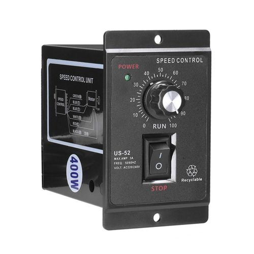 Us-52 monophasé ac micro contrôleur de vitesse de moteur 400w Ac220v 50 / 60hz Noir
