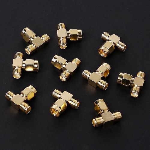 10pcs 3 Way Splitter Sma Mâle à Deux Sma Femelle Triple T Rf Adaptateur Connecteur