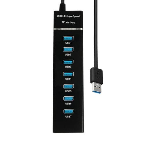7 Ports Hub Usb 3.0 Adaptateur Haute Vitesse Multi Splitter Ordinateur Portable De Bureau Hub Socket