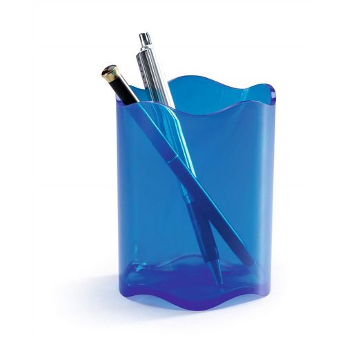 Durable Pot À Crayon Trend Bleu Transparent