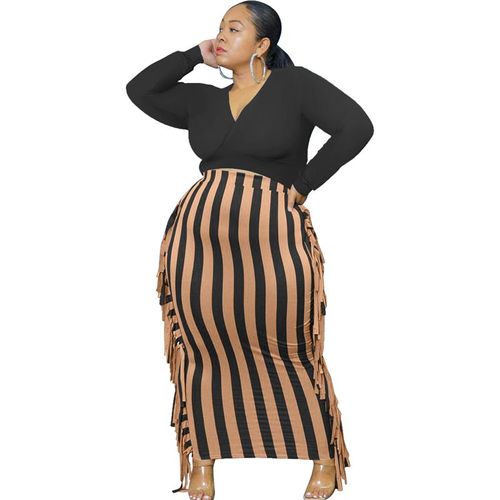 Ensemble Haut Court À Manches Longues Et Jupe Pour Femme",Vêtements Sexy,"Grande Taille
