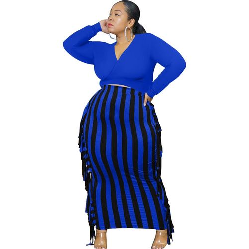 Ensemble Haut Court À Manches Longues Et Jupe Pour Femme",Vêtements Sexy,"Grande Taille