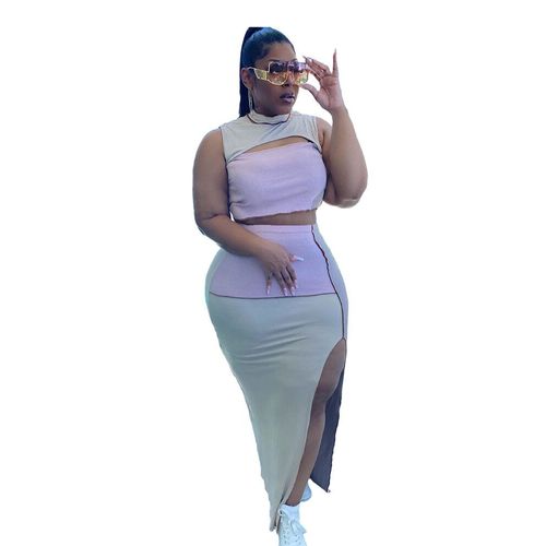 Ensemble 2 Pièces Pour Femmes",Vêtements Décontractés,Grande Taille,Sexy,Précieux Haut Court Et Batterie Avec Robe 5xl,"En Vrac