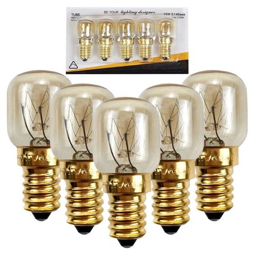 Ampoules résistantes aux hautes températures pour four à micro ondes, 5 pièces, 220V E14, 300 degrés, 15/25W