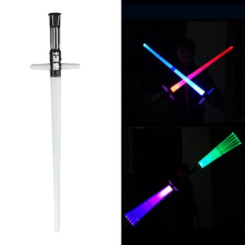 Sabre Lumineux 2 En 1 Pour Enfant, Lumière Led Avec Son, Idéal Comme Cadeau De Noël
