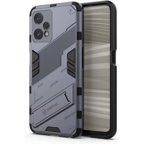 Coque De Téléphone Pour Realme 9 5g / Realme 9 Pro, 6.59"" Avec Housse De Protection Antichoc En Silicone Pour Béquille Pc Gris