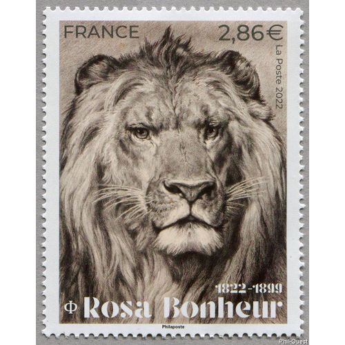 France 2022, Très Beau Timbre Neuf** Luxe Yvert 5561, "Le Lion", Oeuvre De Rosa Bonheur, Peintre Et Sculptrice Française, Spécialisée Dans La Représentation Animalière