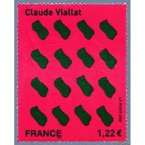 France 2006, Très Beau Timbre Neuf** Luxe Yvert 3916, ?uvre Originale De Claude Viallat.