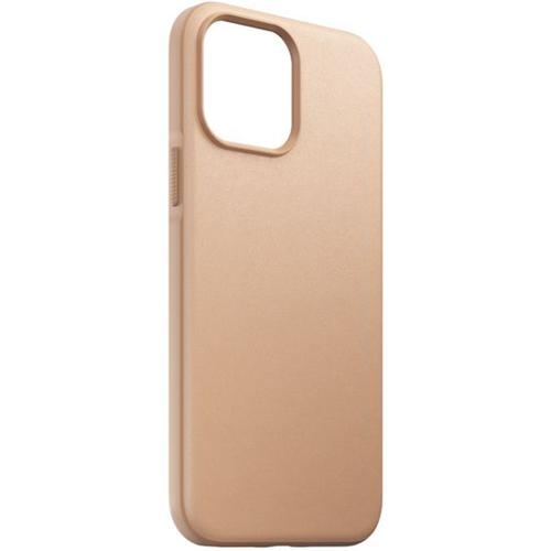 Coque Iphone 13 Pro Max Cuir Soft-Touch Compatible Magsafe Horween Nomad Beige