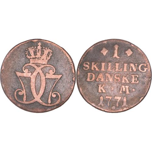 Danemark - 1771 - 1 Skilling Danske - K M - Christian Vii - 12-144