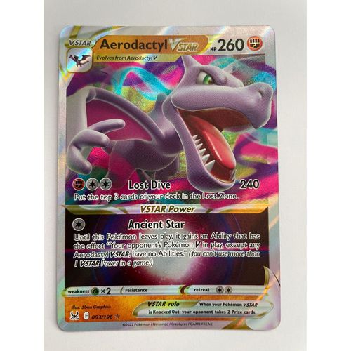Aerodactyl Vstar 93/196 Ultra Rare Lost Origin