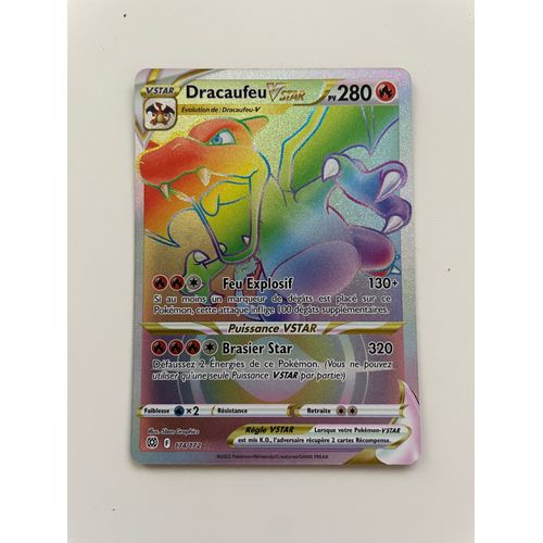 Carte Pokemon Dracaufeu Vstar Arc-En-Ciel Secrete