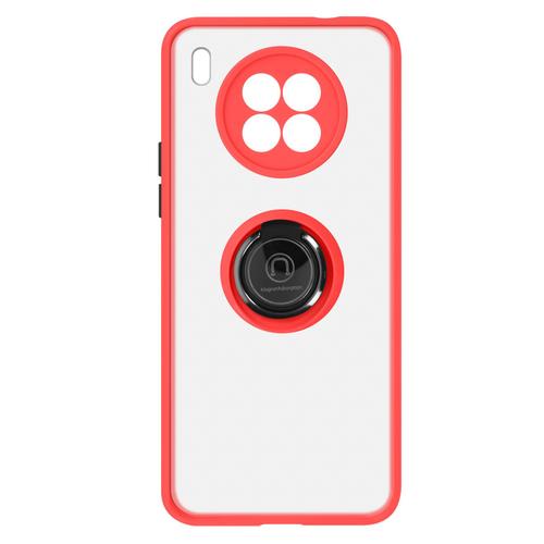 Coque Honor 50 Lite Et Huawei Nova 8i Bi-Matière Bague Métallique Support Rouge