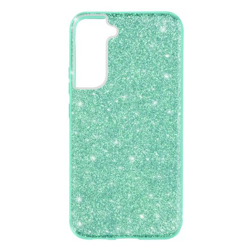 Coque Samsung Galaxy S22 Plus Paillette Amovible Silicone Semi-Rigide Vert