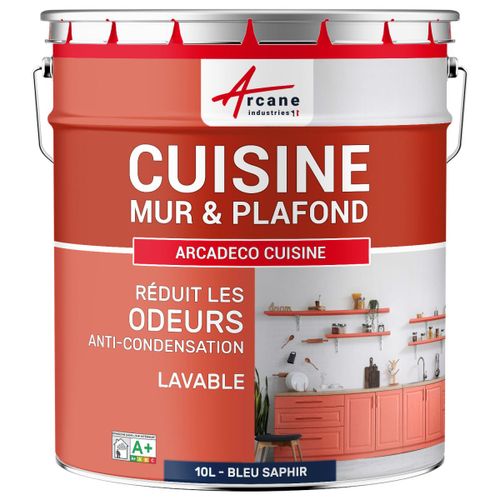 Peinture cuisine lessivable absorbe les odeurs Bleu saphir RAL 5003 10 L