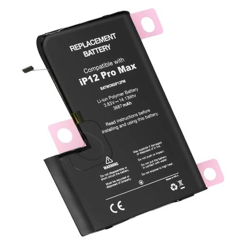 Batterie Iphone 12 Pro Max 100% Compatible Capacité 3687mah A2466