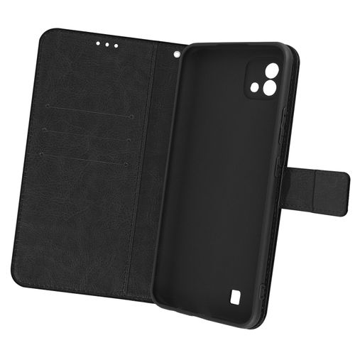 Étui Realme C11 2021 Clapet Portefeuille Support Vidéo Noir