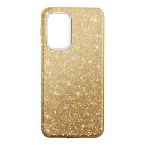 Coque Samsung Galaxy A33 5g Paillette Feuille Amovible Semi-Rigide Doré