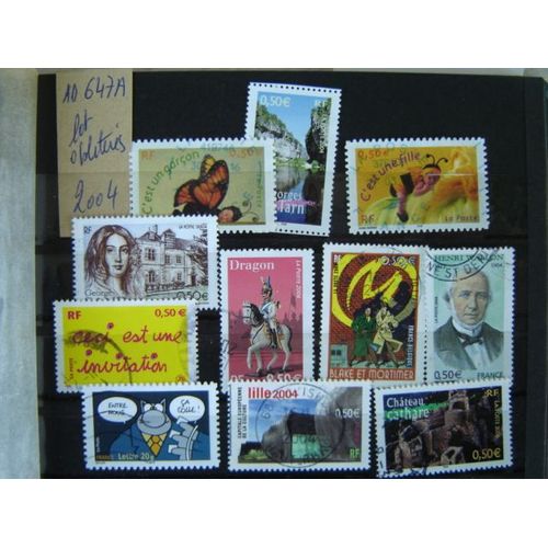 Ad 647 A // Lot De Timbres Oblitérés France 2004