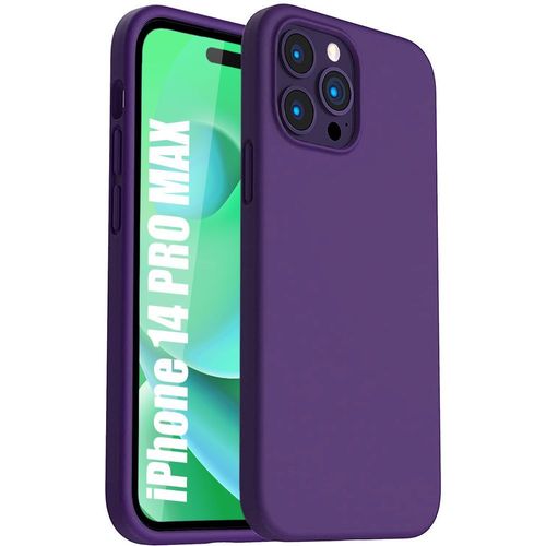 Coque Silicone Pour Iphone 14 Pro Max Ultra Slim Violet Foncé Anti Rayures - E.F.Connection