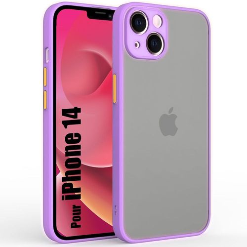 Coque Pour Iphone 14 Silicone Fine Rigide Antichoc - Violet - E.F.Connection