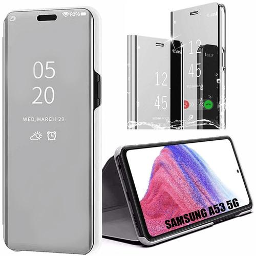 Coque Pour Samsung Galaxy A53 5g Argenté Protection Intégrale Anti-Rayure Clear View - E.F.Connection