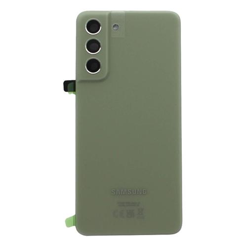 Cache Batterie Samsung Galaxy S21 Fe Originale Samsung Olive Avec Lentille
