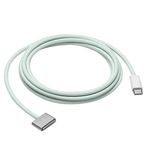 Câble Officiel Apple USB C vers MagSafe 3 Magnétique Tissé 2m Blanc