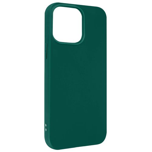 Coque Apple Iphone 14 Silicone Flexible Finition Mate Anti-Traces Vert Foncé